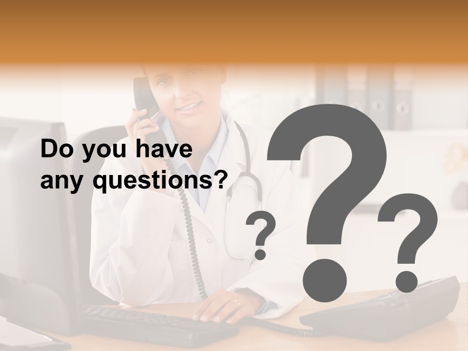 Phone Smile Desk PowerPoint Template