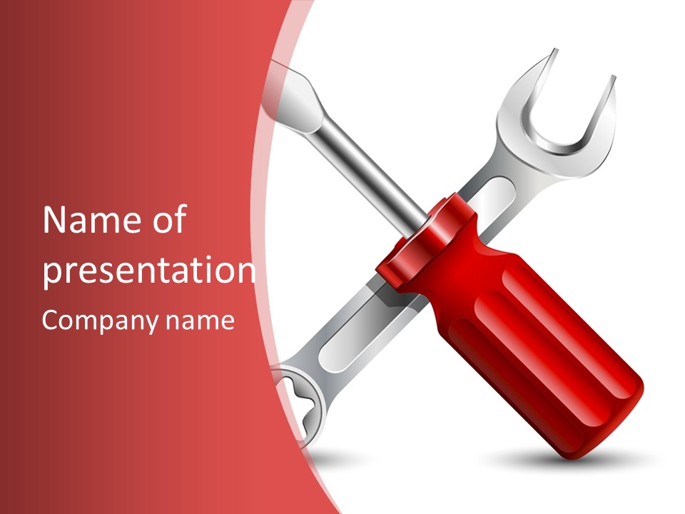 Adjust Wrench Industry PowerPoint Template
