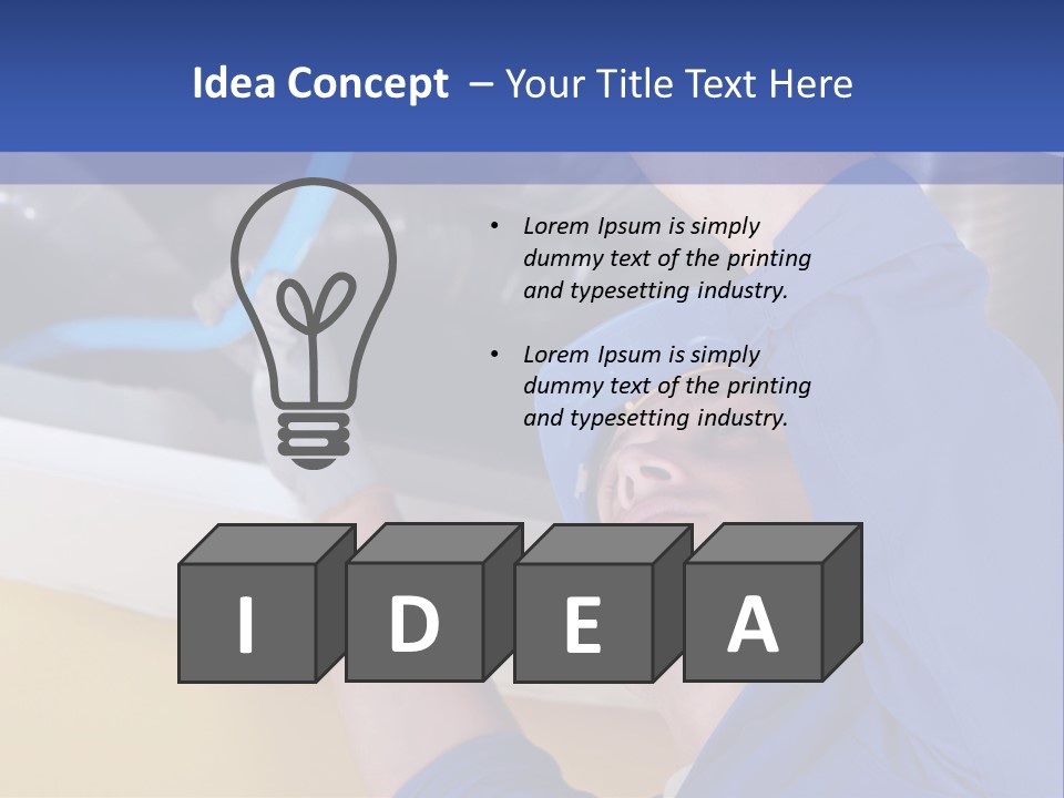A Man Working On An Air Conditioner PowerPoint Template