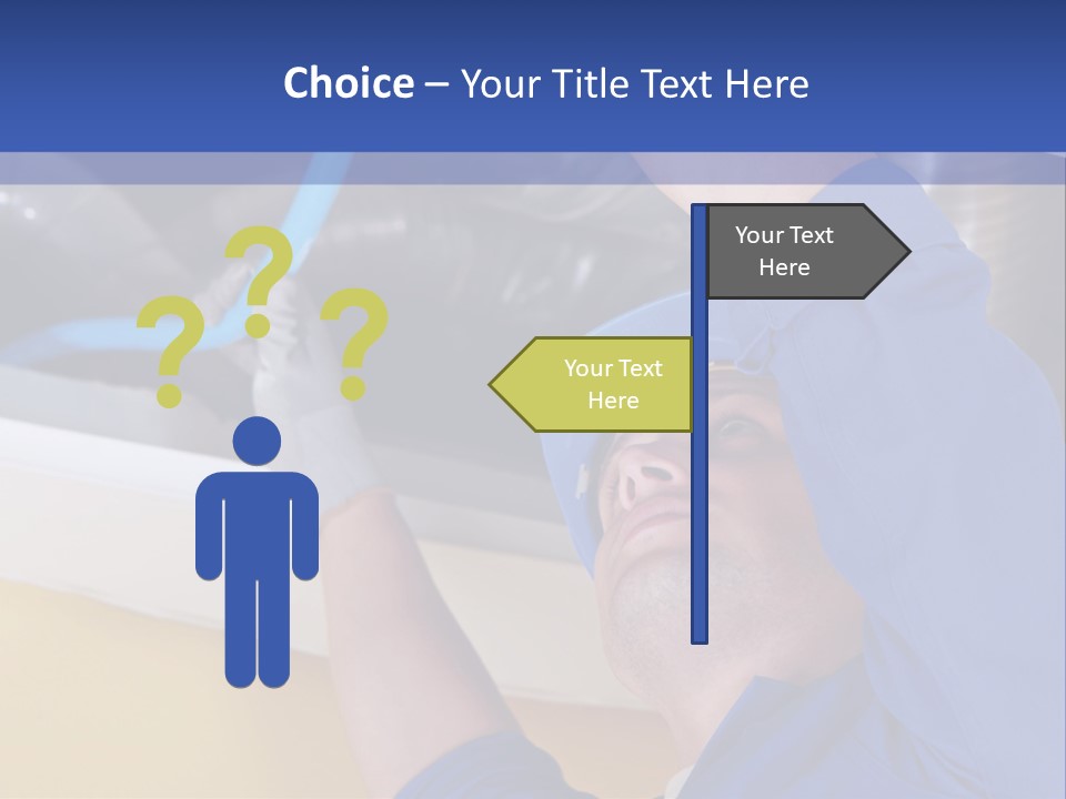 A Man Working On An Air Conditioner PowerPoint Template