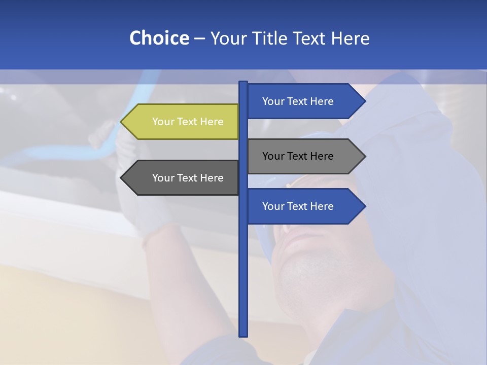 A Man Working On An Air Conditioner PowerPoint Template