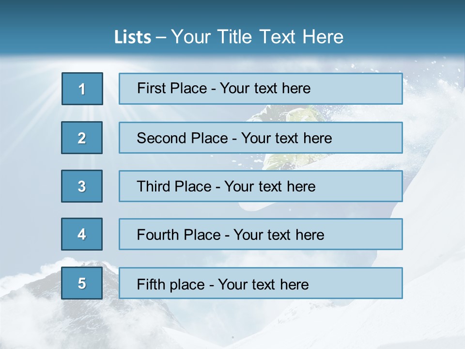 Resorts Speed Winter PowerPoint Template