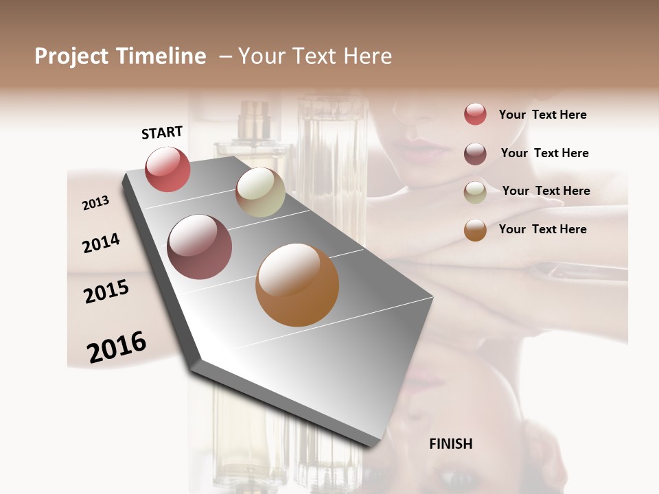 Cute Portrait Several PowerPoint Template