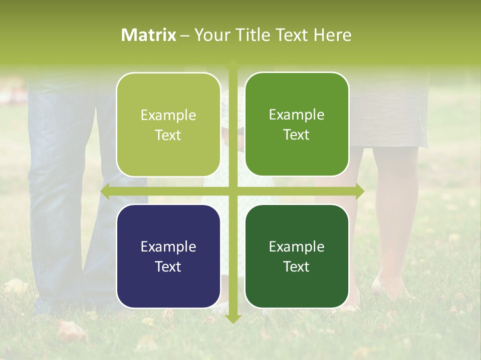 A Little Girl Holding The Hand Of Her Parents PowerPoint Template