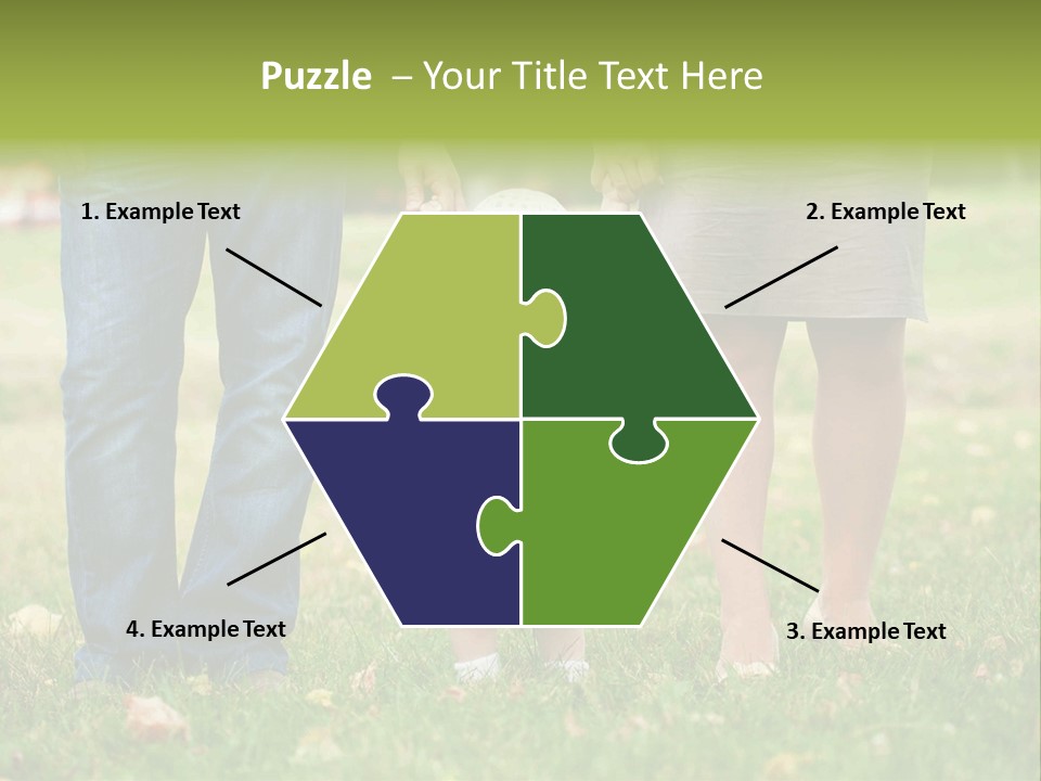 A Little Girl Holding The Hand Of Her Parents PowerPoint Template