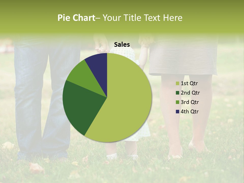A Little Girl Holding The Hand Of Her Parents PowerPoint Template