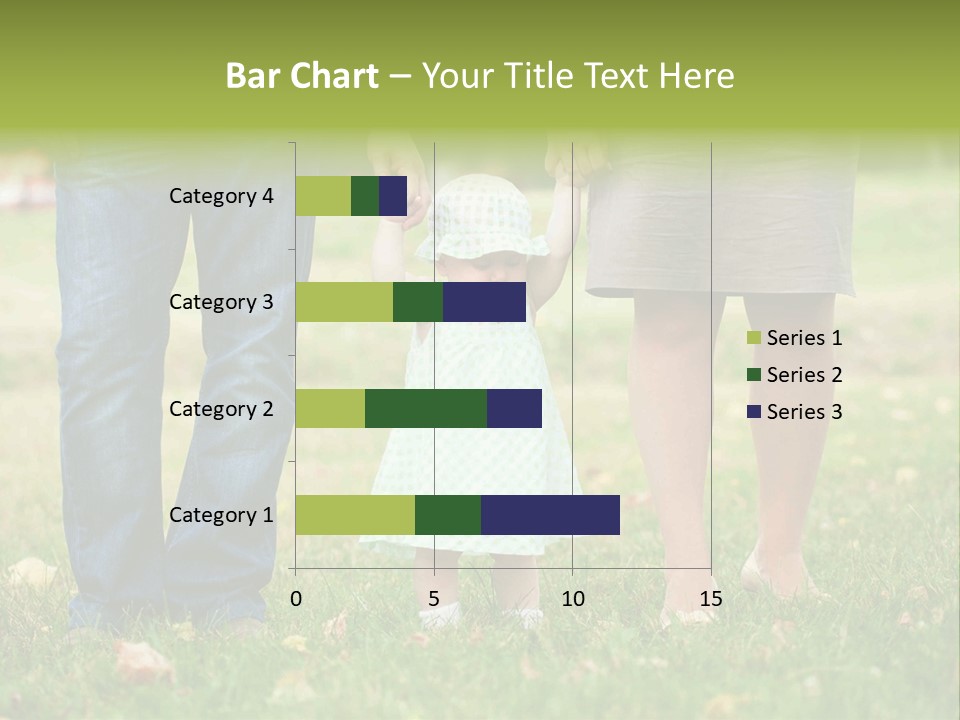 A Little Girl Holding The Hand Of Her Parents PowerPoint Template