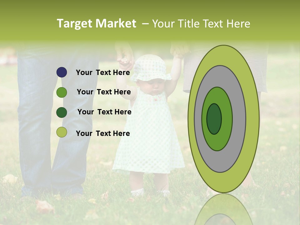 A Little Girl Holding The Hand Of Her Parents PowerPoint Template