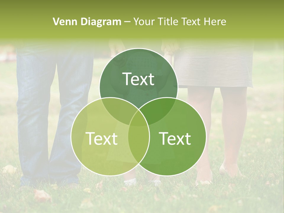 A Little Girl Holding The Hand Of Her Parents PowerPoint Template