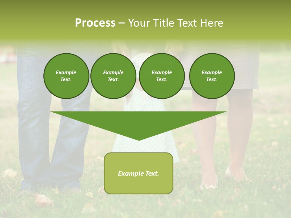 A Little Girl Holding The Hand Of Her Parents PowerPoint Template