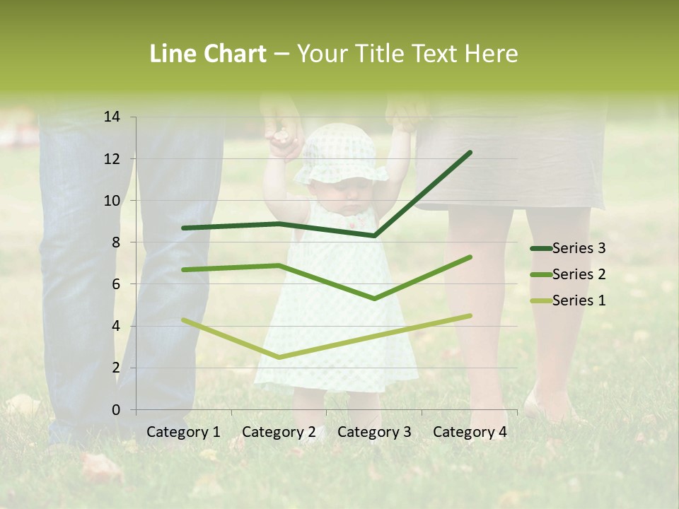 A Little Girl Holding The Hand Of Her Parents PowerPoint Template