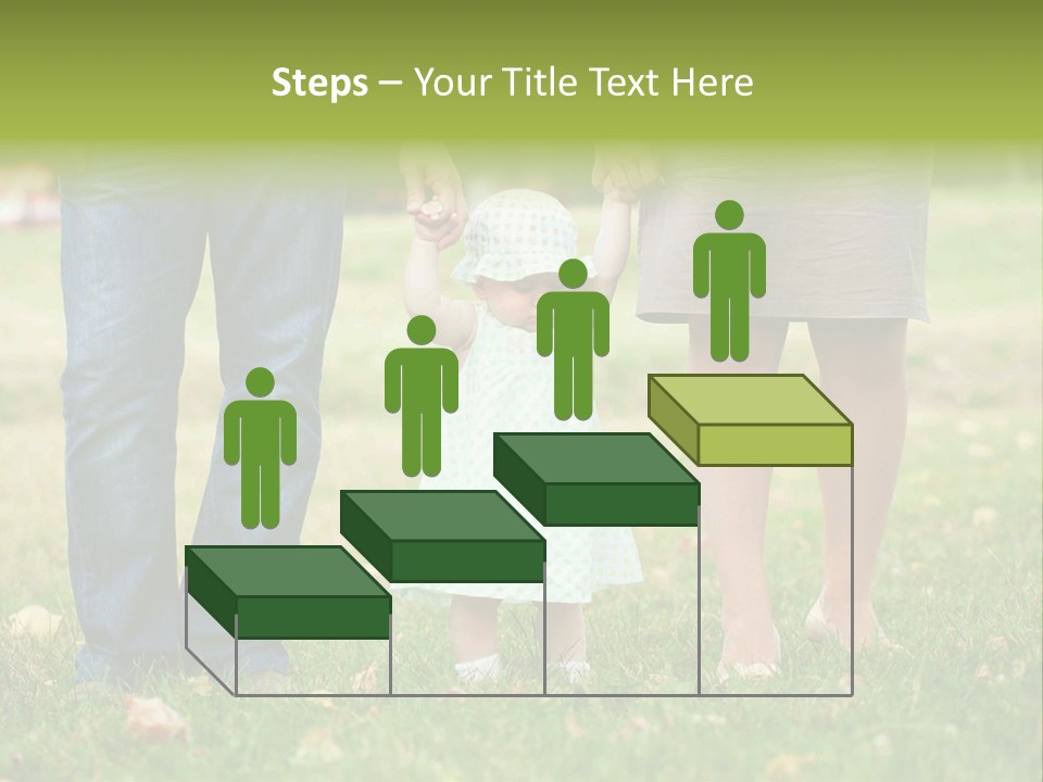 A Little Girl Holding The Hand Of Her Parents PowerPoint Template