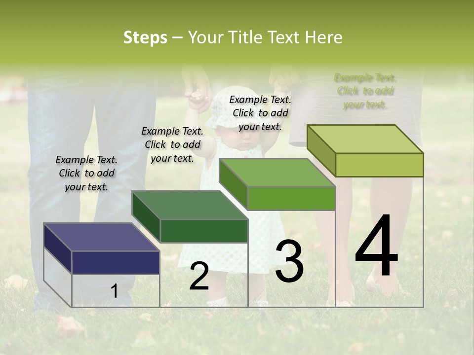 A Little Girl Holding The Hand Of Her Parents PowerPoint Template