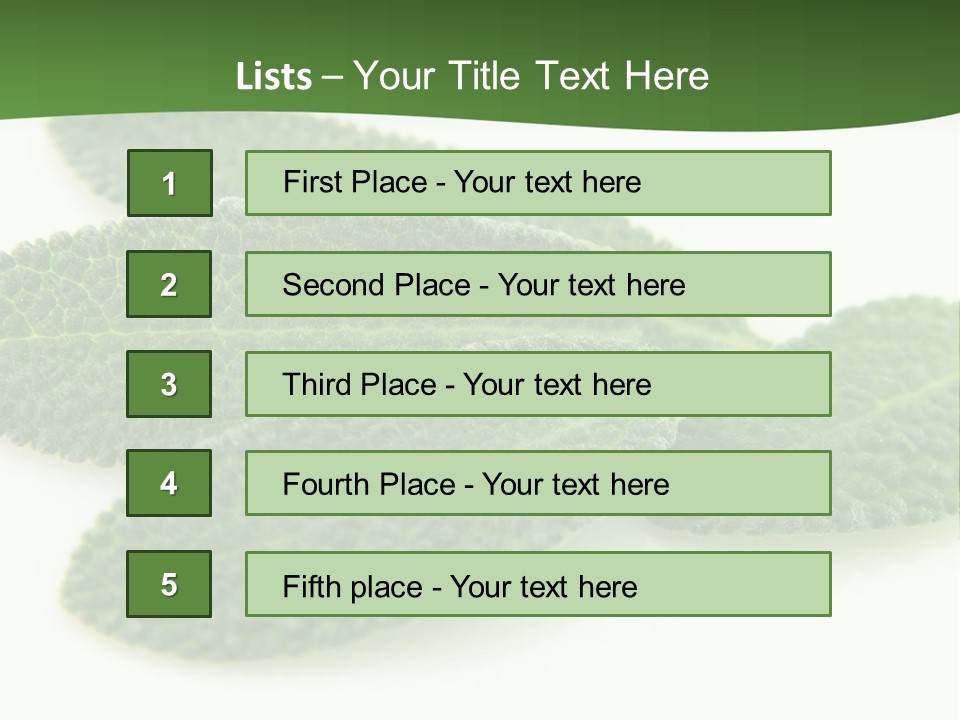 Food Salvia Herb PowerPoint Template