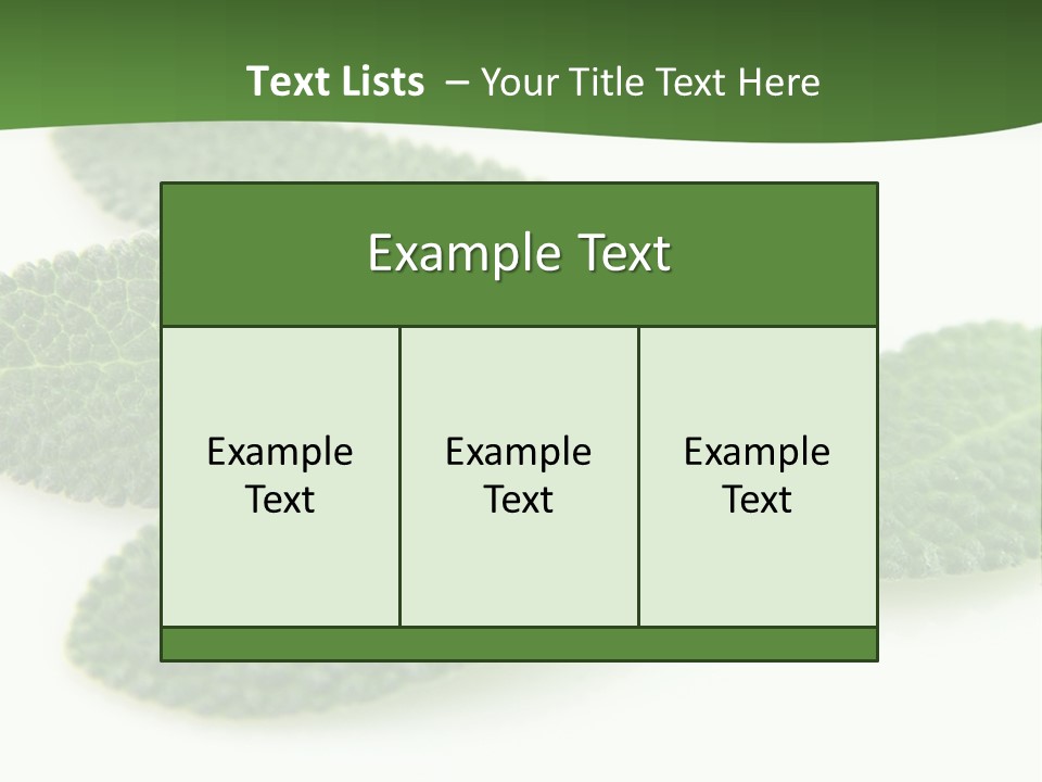 Food Salvia Herb PowerPoint Template