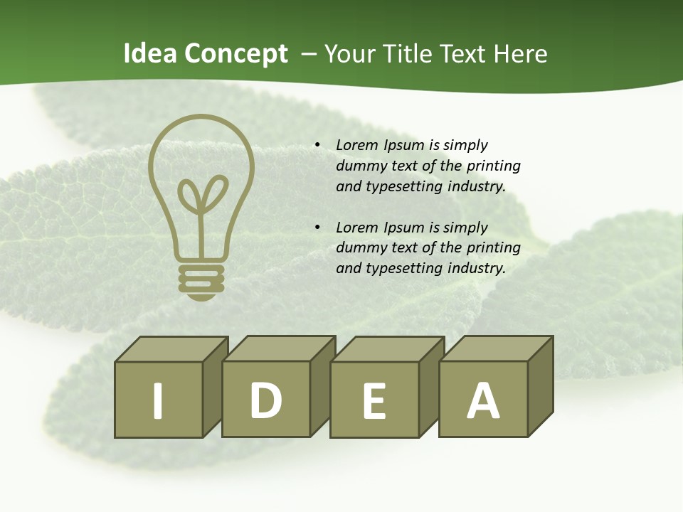 Food Salvia Herb PowerPoint Template