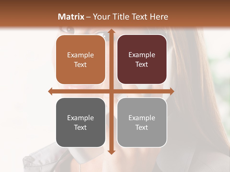 A Woman Talking On A Phone With A Smile On Her Face PowerPoint Template