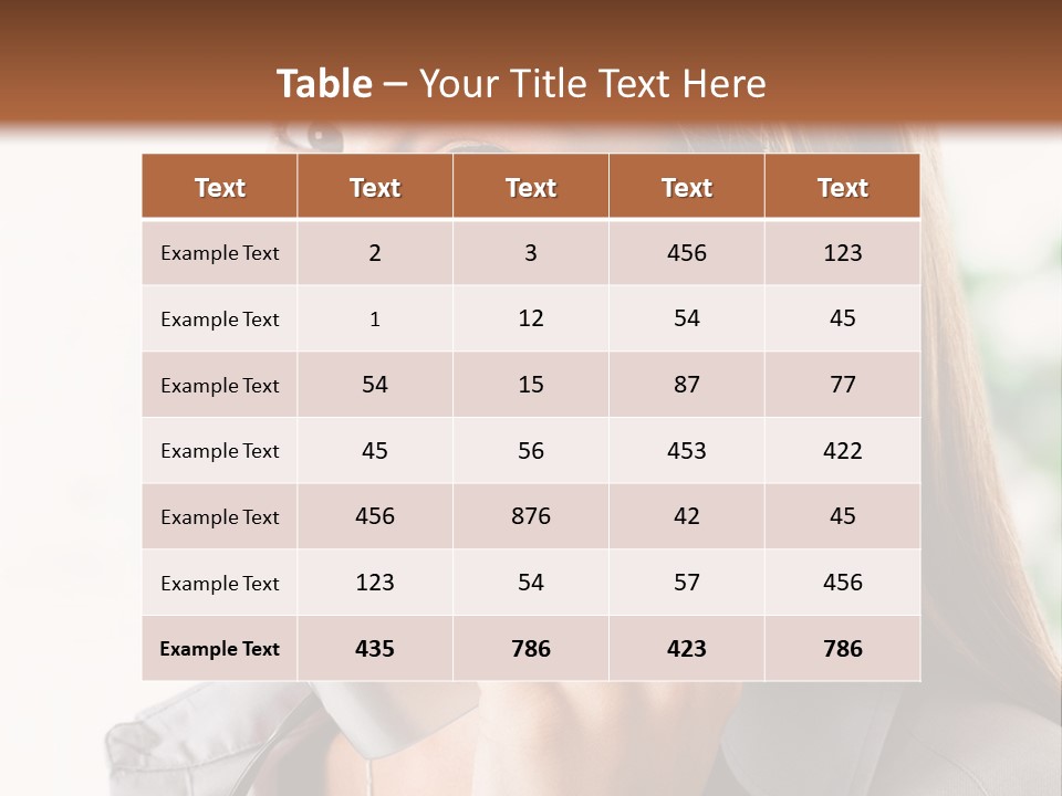 A Woman Talking On A Phone With A Smile On Her Face PowerPoint Template