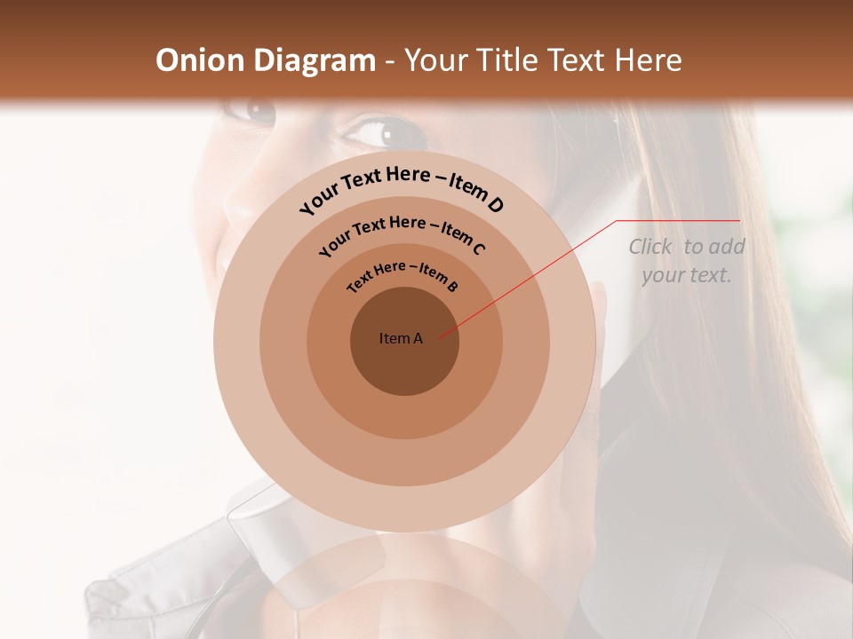 A Woman Talking On A Phone With A Smile On Her Face PowerPoint Template