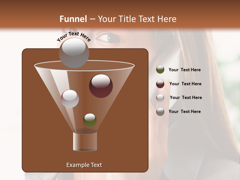 A Woman Talking On A Phone With A Smile On Her Face PowerPoint Template