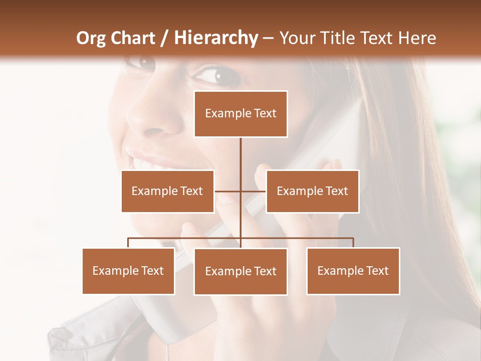 A Woman Talking On A Phone With A Smile On Her Face PowerPoint Template