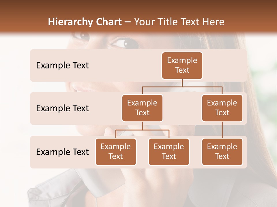 A Woman Talking On A Phone With A Smile On Her Face PowerPoint Template