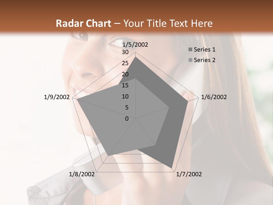 A Woman Talking On A Phone With A Smile On Her Face PowerPoint Template