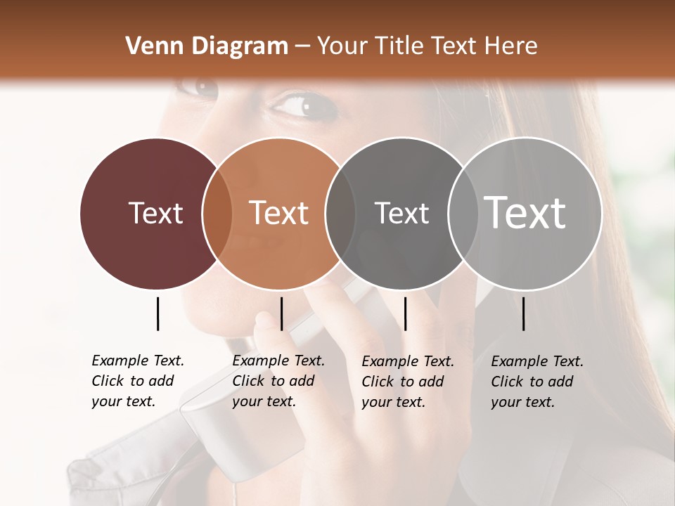 A Woman Talking On A Phone With A Smile On Her Face PowerPoint Template