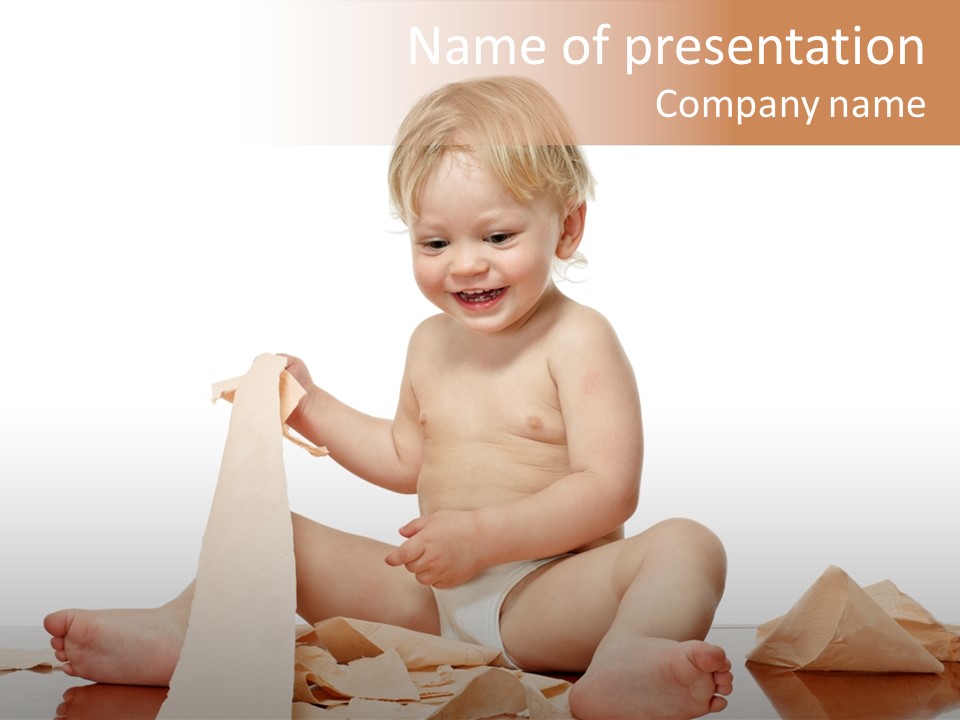 Isolated Toilet Childhood PowerPoint Template