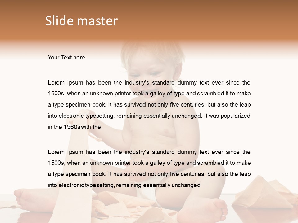 Isolated Toilet Childhood PowerPoint Template