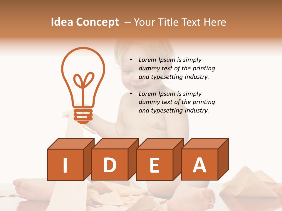 Isolated Toilet Childhood PowerPoint Template