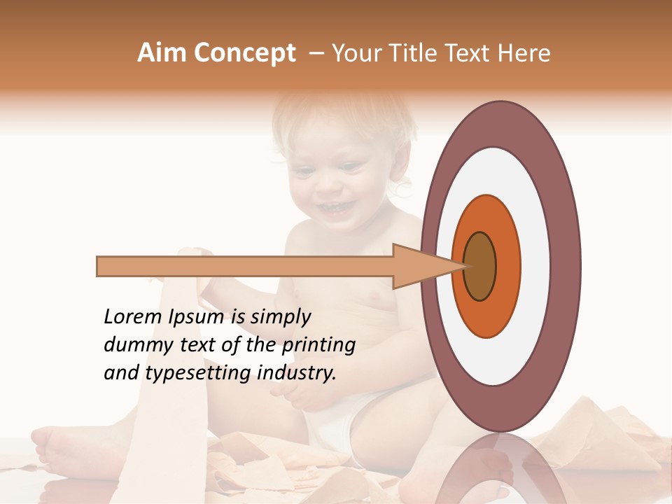 Isolated Toilet Childhood PowerPoint Template