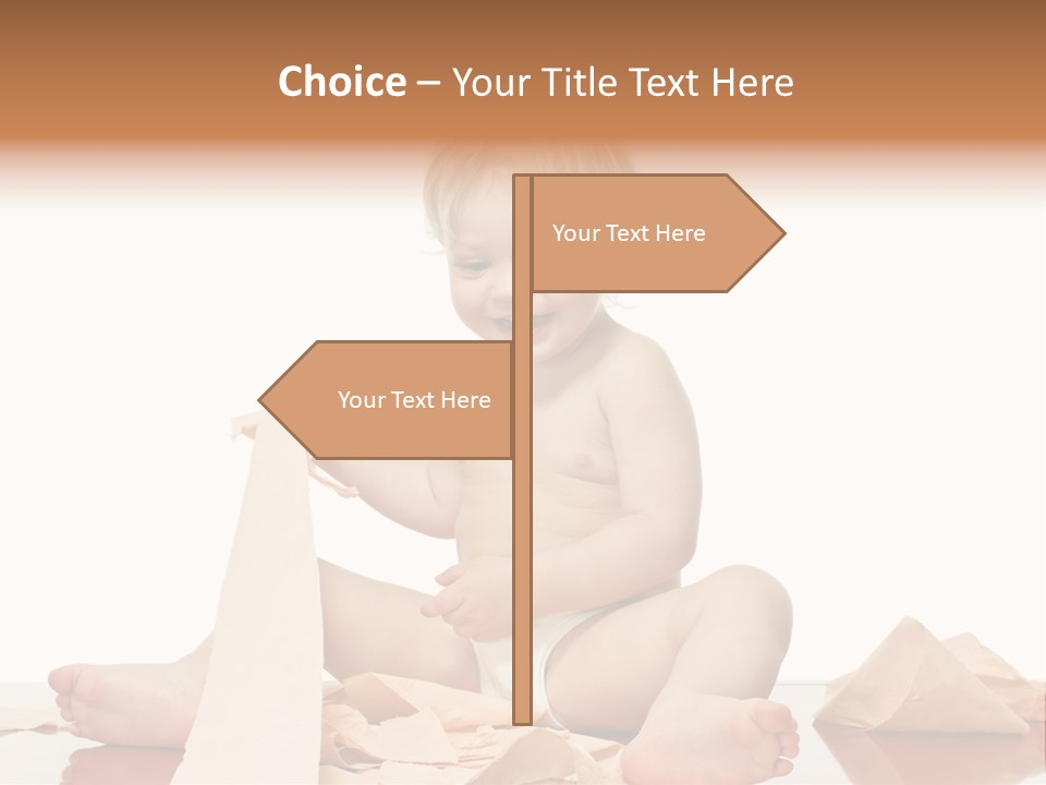 Isolated Toilet Childhood PowerPoint Template