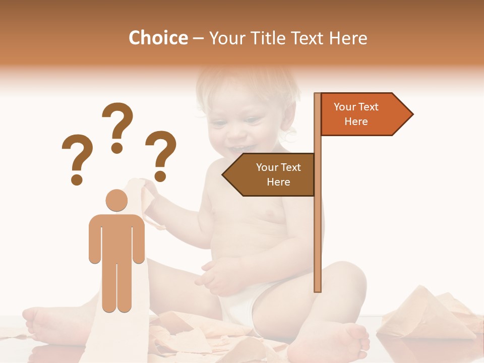 Isolated Toilet Childhood PowerPoint Template