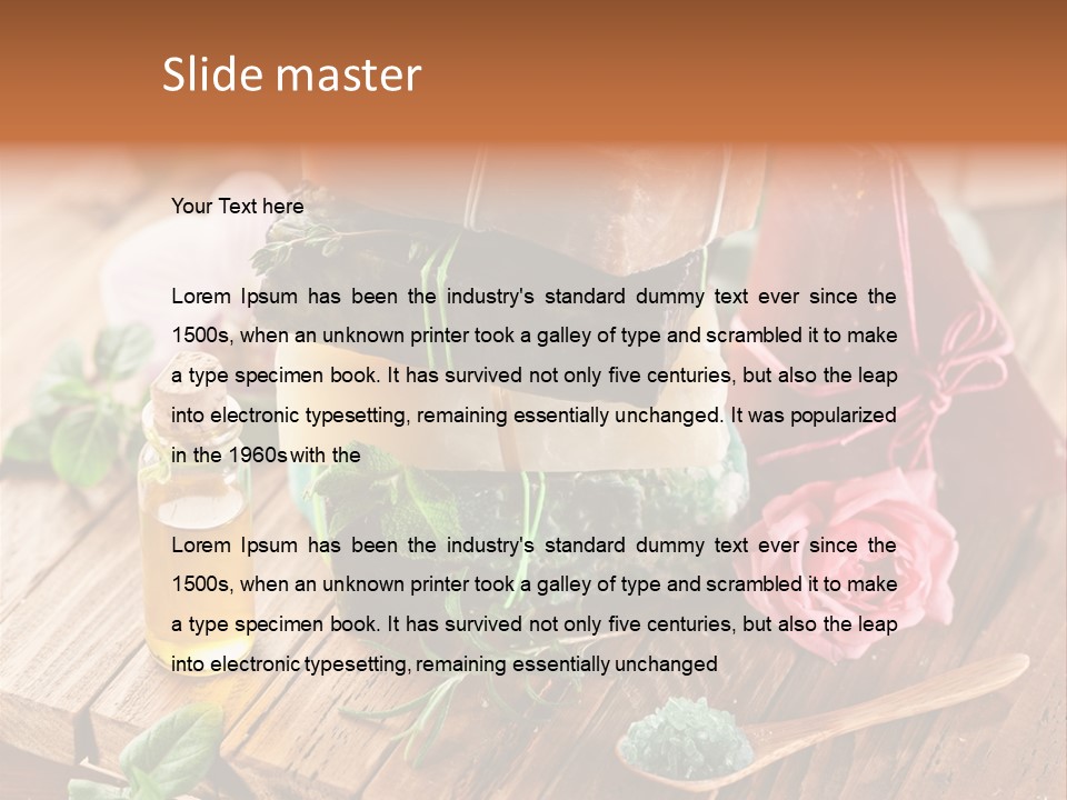 Foam Bath Rose PowerPoint Template