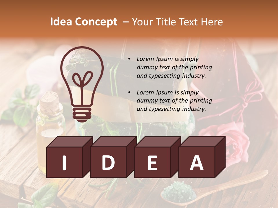 Foam Bath Rose PowerPoint Template