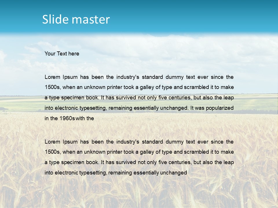 Sky Cultivate Summer PowerPoint Template