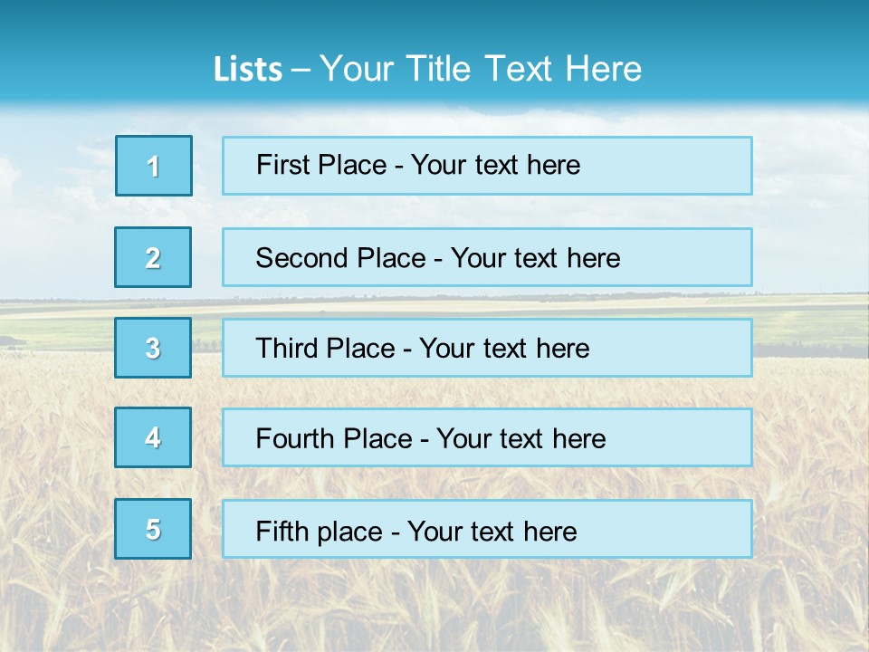 Sky Cultivate Summer PowerPoint Template