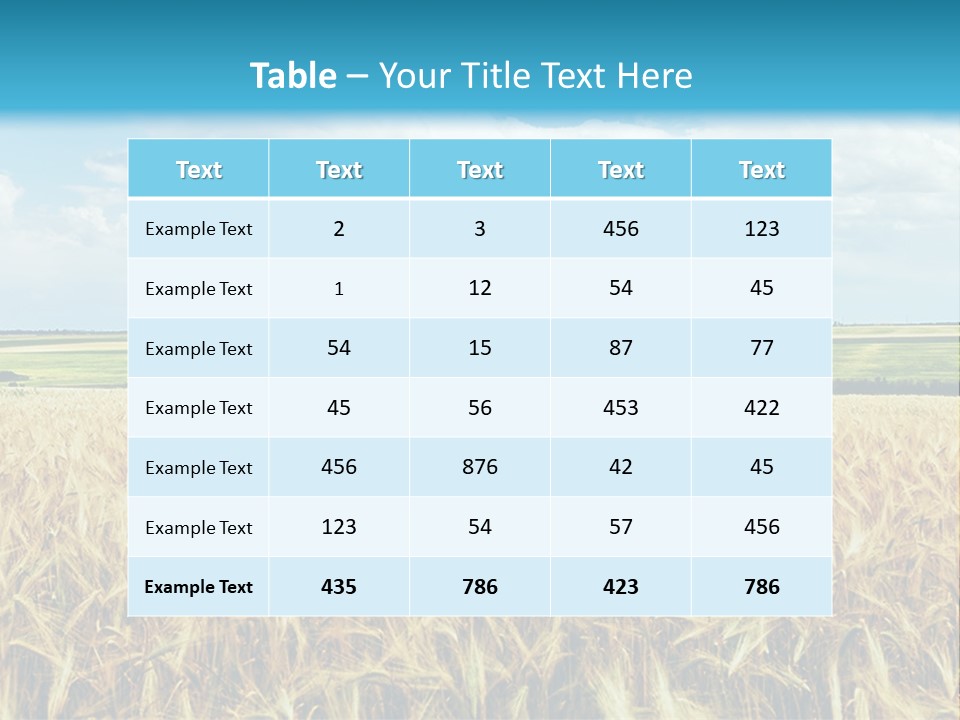 Sky Cultivate Summer PowerPoint Template
