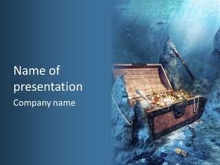 Ancient Golden Underwater PowerPoint Template