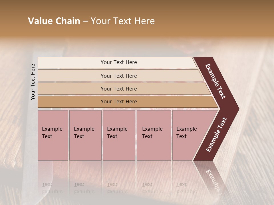 A Piece Of Raw Meat On A Cutting Board With A Knife PowerPoint Template