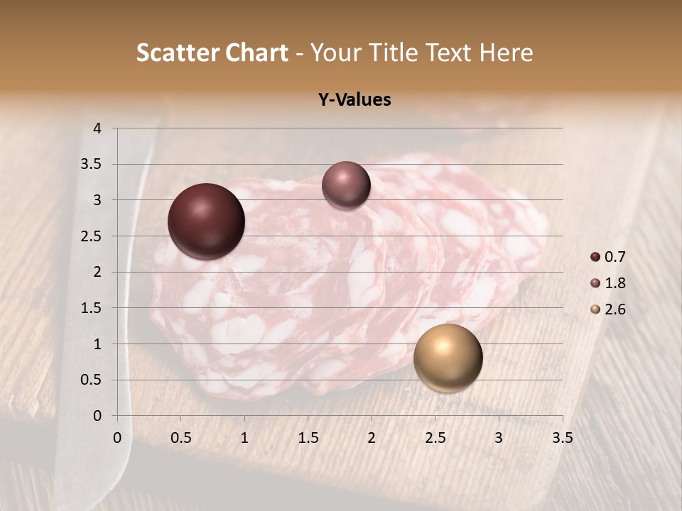 A Piece Of Raw Meat On A Cutting Board With A Knife PowerPoint Template