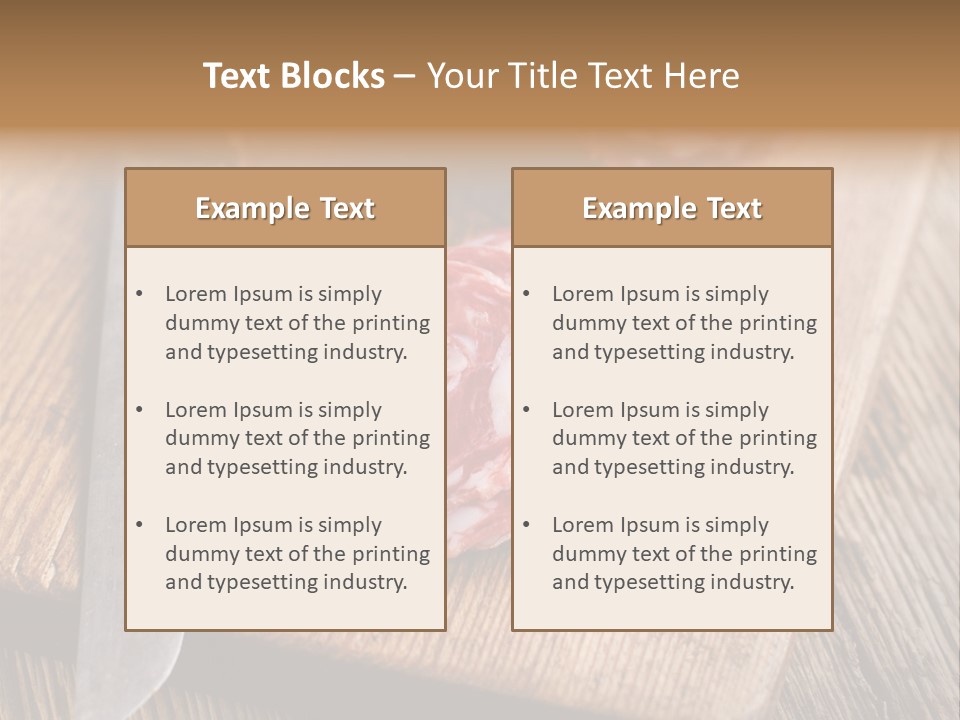 A Piece Of Raw Meat On A Cutting Board With A Knife PowerPoint Template
