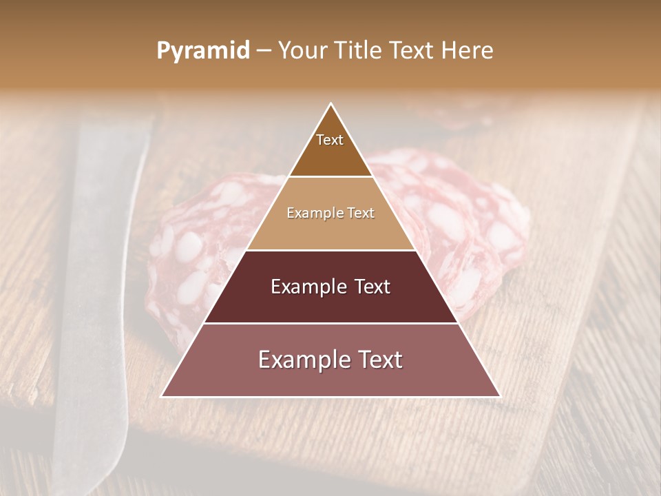 A Piece Of Raw Meat On A Cutting Board With A Knife PowerPoint Template
