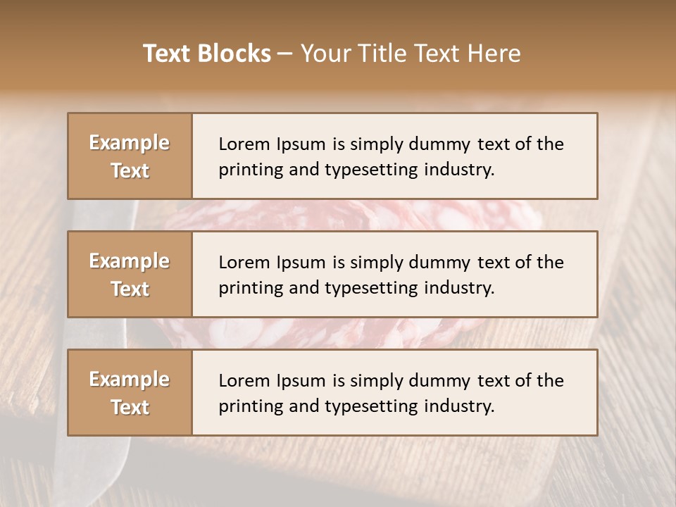 A Piece Of Raw Meat On A Cutting Board With A Knife PowerPoint Template