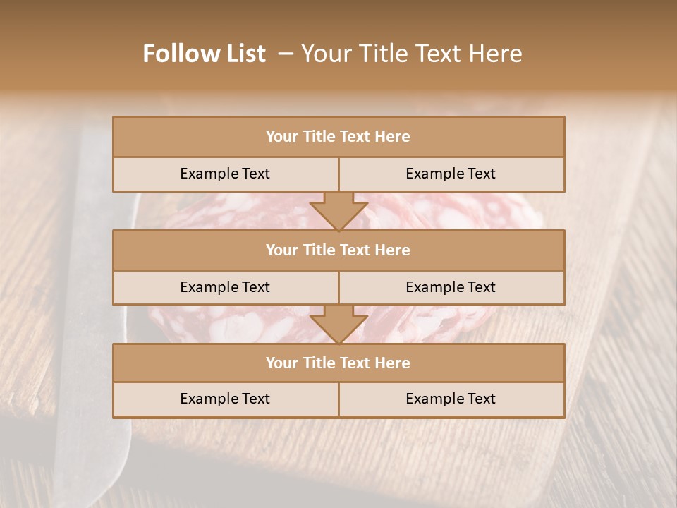 A Piece Of Raw Meat On A Cutting Board With A Knife PowerPoint Template