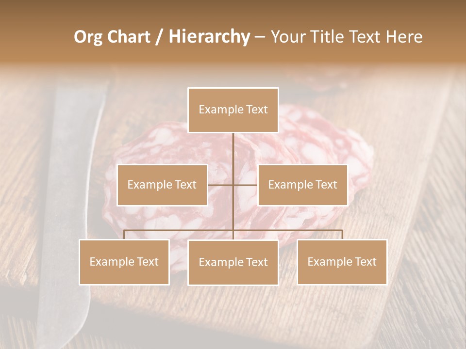 A Piece Of Raw Meat On A Cutting Board With A Knife PowerPoint Template