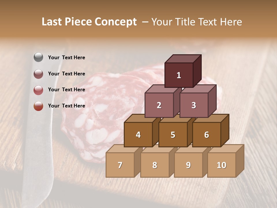 A Piece Of Raw Meat On A Cutting Board With A Knife PowerPoint Template