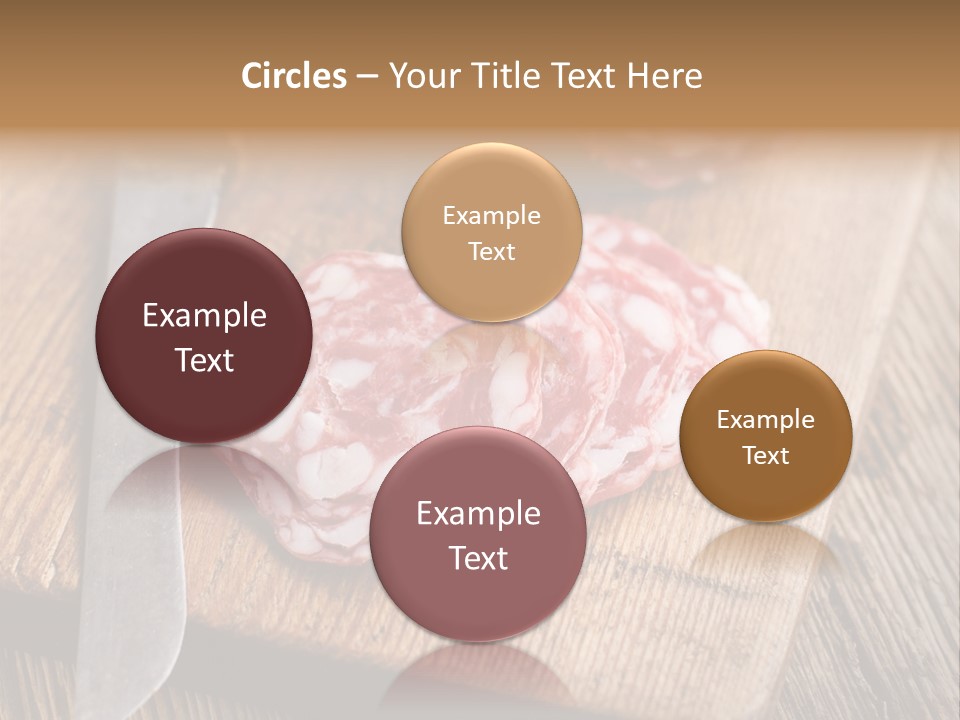 A Piece Of Raw Meat On A Cutting Board With A Knife PowerPoint Template