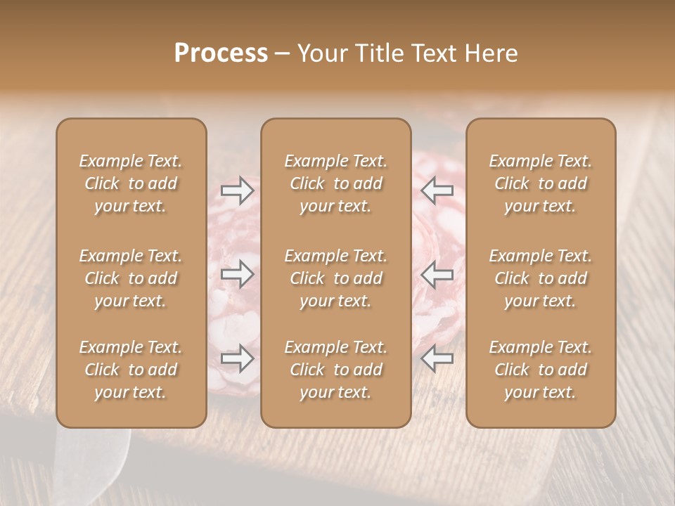A Piece Of Raw Meat On A Cutting Board With A Knife PowerPoint Template